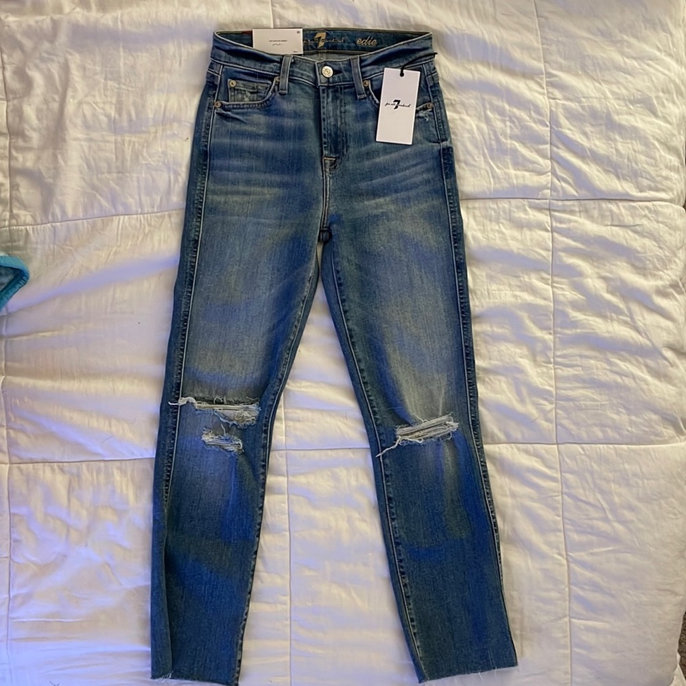 7for all mankind jeans, distressed areas, NWT